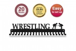 Medal Hanger Holder Display Rack Award Ribbon Organizer for Race,Running,Soccer,Gymnastic,Wrestling,Sports with 20PCS Hanging Hooks Upgraded Extension Hooks 1.38 inches Easy Install Easy to Use