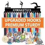 Medal Hanger Holder Display Rack Award Ribbon Organizer for Race,Running,Soccer,Gymnastic,Wrestling,Sports with 20PCS Hanging Hooks Upgraded Extension Hooks 1.38 inches Easy Install Easy to Use